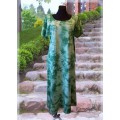 šaty - zelené s malbou 