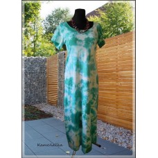 šaty - zelená batika