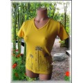 tričko dámské travina, žlutá