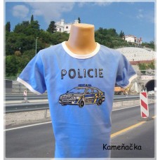dětské tričko policejní auto, policie, policista, automobil
